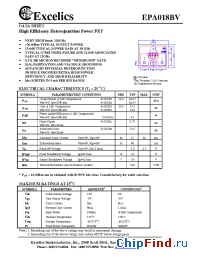Datasheet EPA018BV manufacturer Excelics