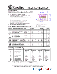 Datasheet EPA080A manufacturer Excelics