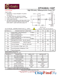 Datasheet EPA080A-100F manufacturer Excelics