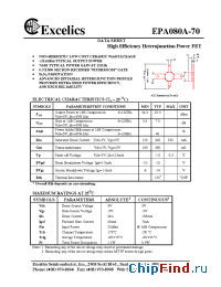 Datasheet EPA080A-70 manufacturer Excelics