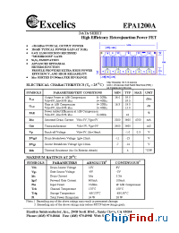 Datasheet EPA1200A manufacturer Excelics