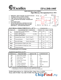 Datasheet EPA120B-100F manufacturer Excelics