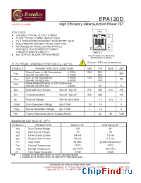 Datasheet EPA120D manufacturer Excelics