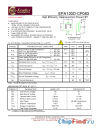 Datasheet EPA120D-CP083 manufacturer Excelics