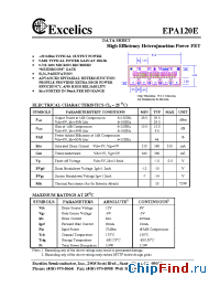 Datasheet EPA120E manufacturer Excelics
