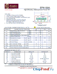 Datasheet EPA160A manufacturer Excelics