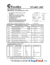 Datasheet EPA480C-100 manufacturer Excelics