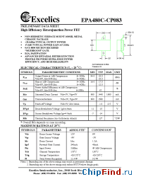 Datasheet EPA480C-CPO83 manufacturer Excelics