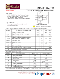Datasheet RFMA1314-1W manufacturer Excelics