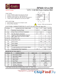 Datasheet RFMA1314-2W manufacturer Excelics