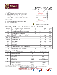 Datasheet RFMA1415A-2W manufacturer Excelics