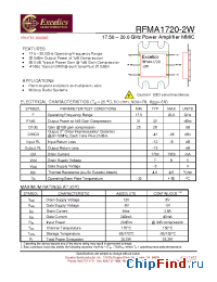Datasheet RFMA1720-2W manufacturer Excelics