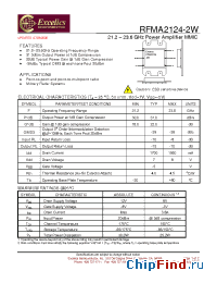 Datasheet RFMA2124-2W manufacturer Excelics
