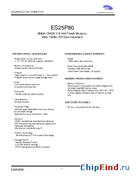Datasheet ES25P80 manufacturer ExcelSemi