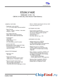 Datasheet ES29BDS160DT-90TGI manufacturer ExcelSemi