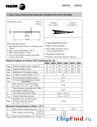Datasheet EGP10A manufacturer Fagor