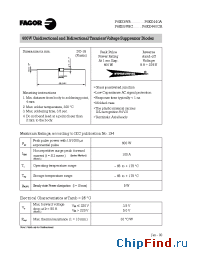 Datasheet P6KE6V8C manufacturer Fagor