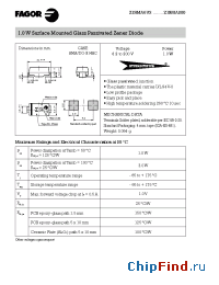 Datasheet Z1SMA6V8 manufacturer Fagor