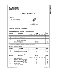 Datasheet 1N4004 manufacturer Fairchild