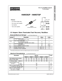 Datasheet 1N4936GP manufacturer Fairchild