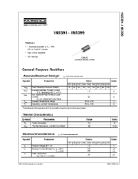 Datasheet 1N5392 manufacturer Fairchild