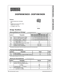 Datasheet 2KBP10M производства Fairchild