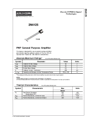 Datasheet 2N4125 manufacturer Fairchild