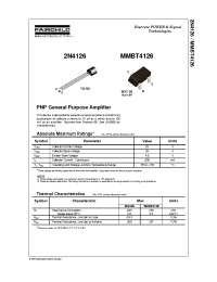 Datasheet 2N4126 manufacturer Fairchild