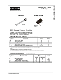 Datasheet 2N4400 manufacturer Fairchild