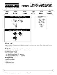 Datasheet 4N26SR2V manufacturer Fairchild