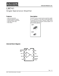 Datasheet 741CN manufacturer Fairchild