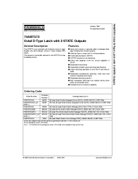 Datasheet 74ABT573CMTC manufacturer Fairchild