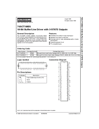 Datasheet 74ACT18825SSC manufacturer Fairchild