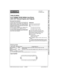 Datasheet 74ALVC16244MTD manufacturer Fairchild