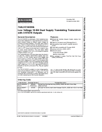 Datasheet 74ALVC163245T manufacturer Fairchild