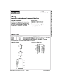 Datasheet 74F109SJ manufacturer Fairchild