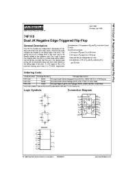 Datasheet 74F112 производства Fairchild