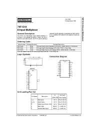 Datasheet 74F151A manufacturer Fairchild