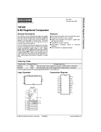 Datasheet 74F524PC manufacturer Fairchild