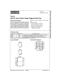 Datasheet 74F74SJ manufacturer Fairchild