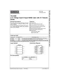 Datasheet 74LCX00SJ manufacturer Fairchild