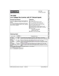 Datasheet 74LCX04MTC производства Fairchild