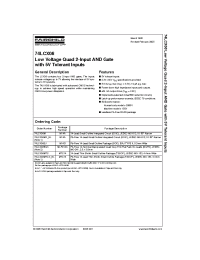 Datasheet 74LCX08SJ manufacturer Fairchild