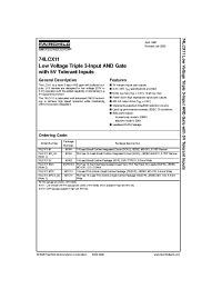 Datasheet 74LCX11 manufacturer Fairchild