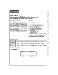 Datasheet 74LCX16245G manufacturer Fairchild