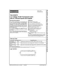 Datasheet 74LCX16373MTDX manufacturer Fairchild