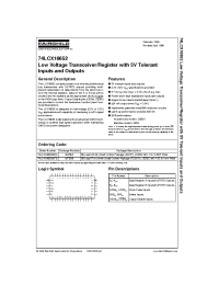 Datasheet 74LCX16652MTD manufacturer Fairchild