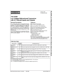 Datasheet 74LCX245SJX manufacturer Fairchild