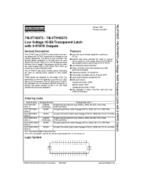 Datasheet 74LVT16373MEA manufacturer Fairchild