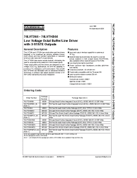 Datasheet 74LVT244MTCX производства Fairchild